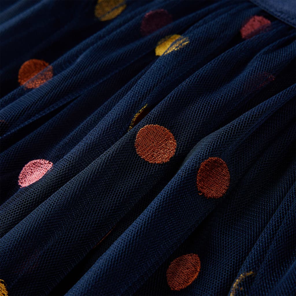 Dječja suknja od tila s točkicama modra 92