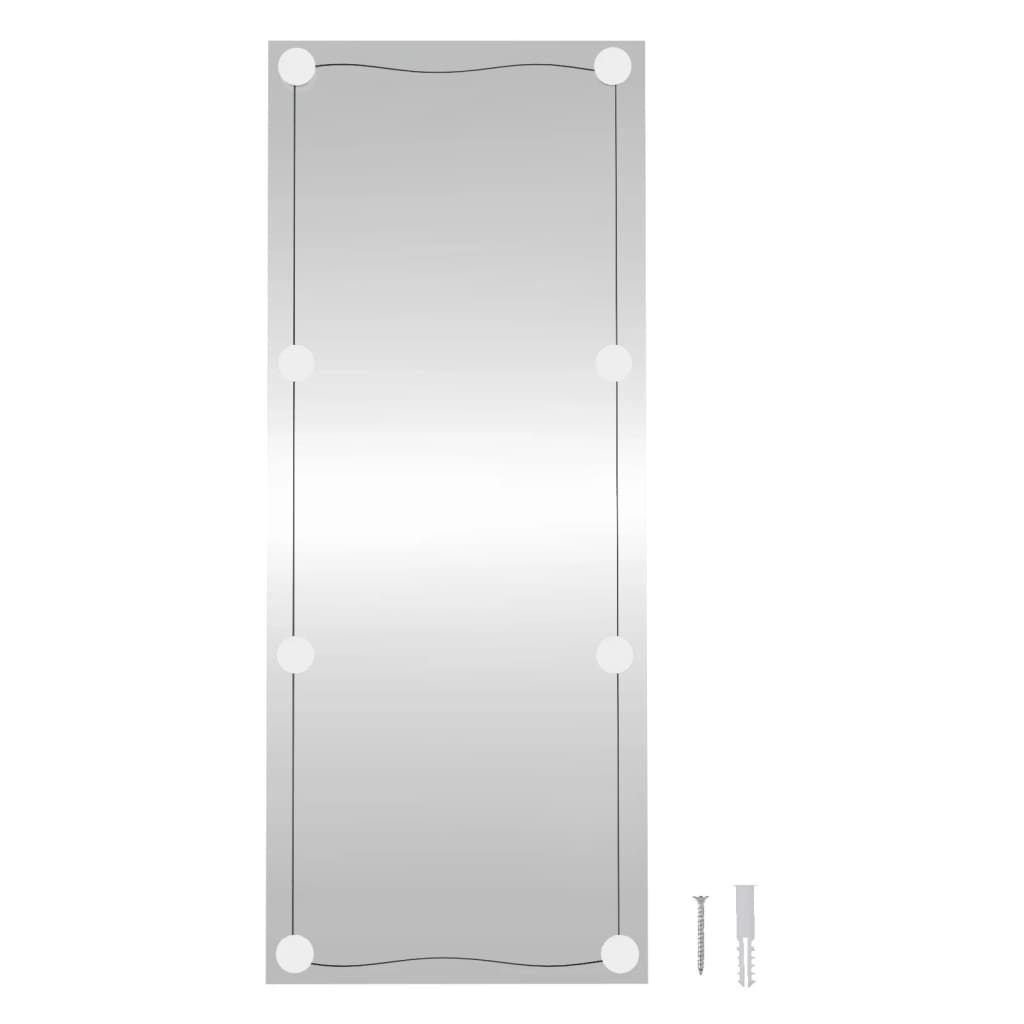 vidaXL Zidno ogledalo s LED svjetlima 40 x 100 cm stakleno pravokutno