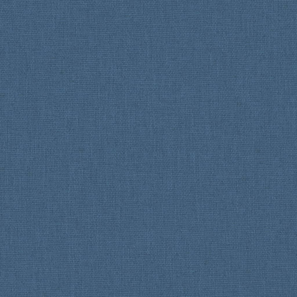 vidaXL Dječja ogradica s madracem modra od lanene tkanine