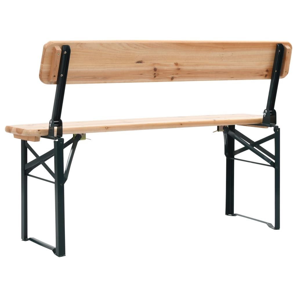 vidaXL Sklopivi pivski stol s 2 klupe 118 cm jelovina