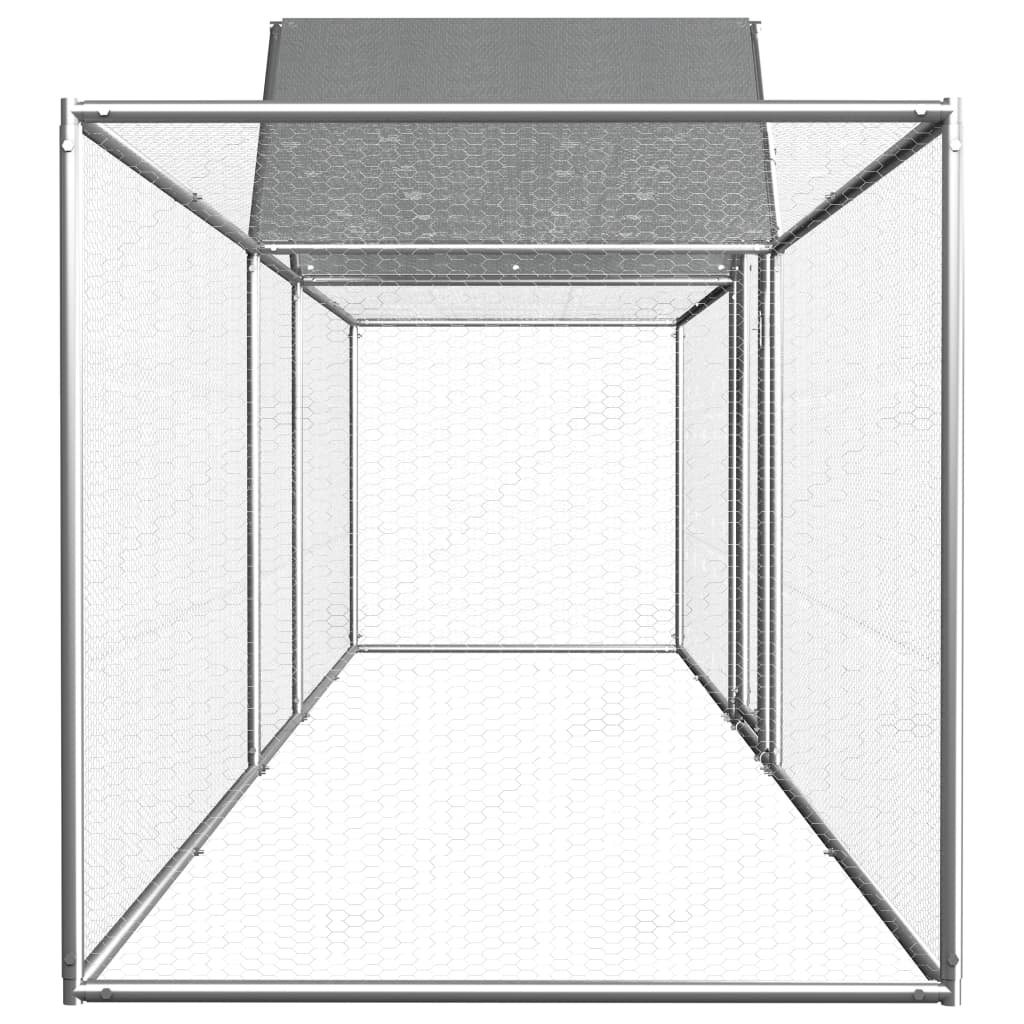vidaXL Kokošinjac od pocinčanog čelika 5 x 1 x 1,5 m