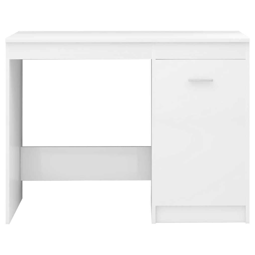 vidaXL Radni stol visoki sjaj bijeli 140 x 50 x 76 cm od iverice