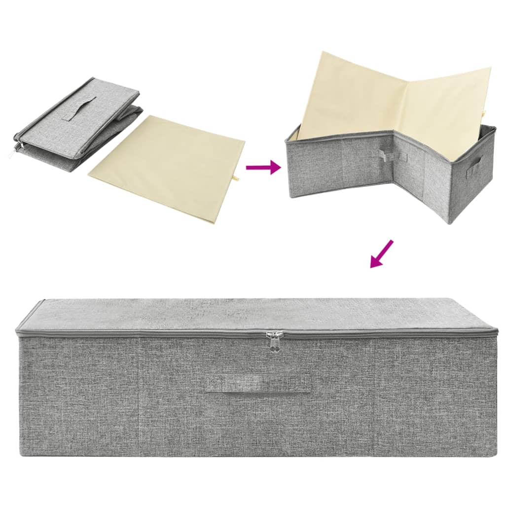 vidaXL Kutija za pohranu od tkanine 70 x 40 x 18 cm siva