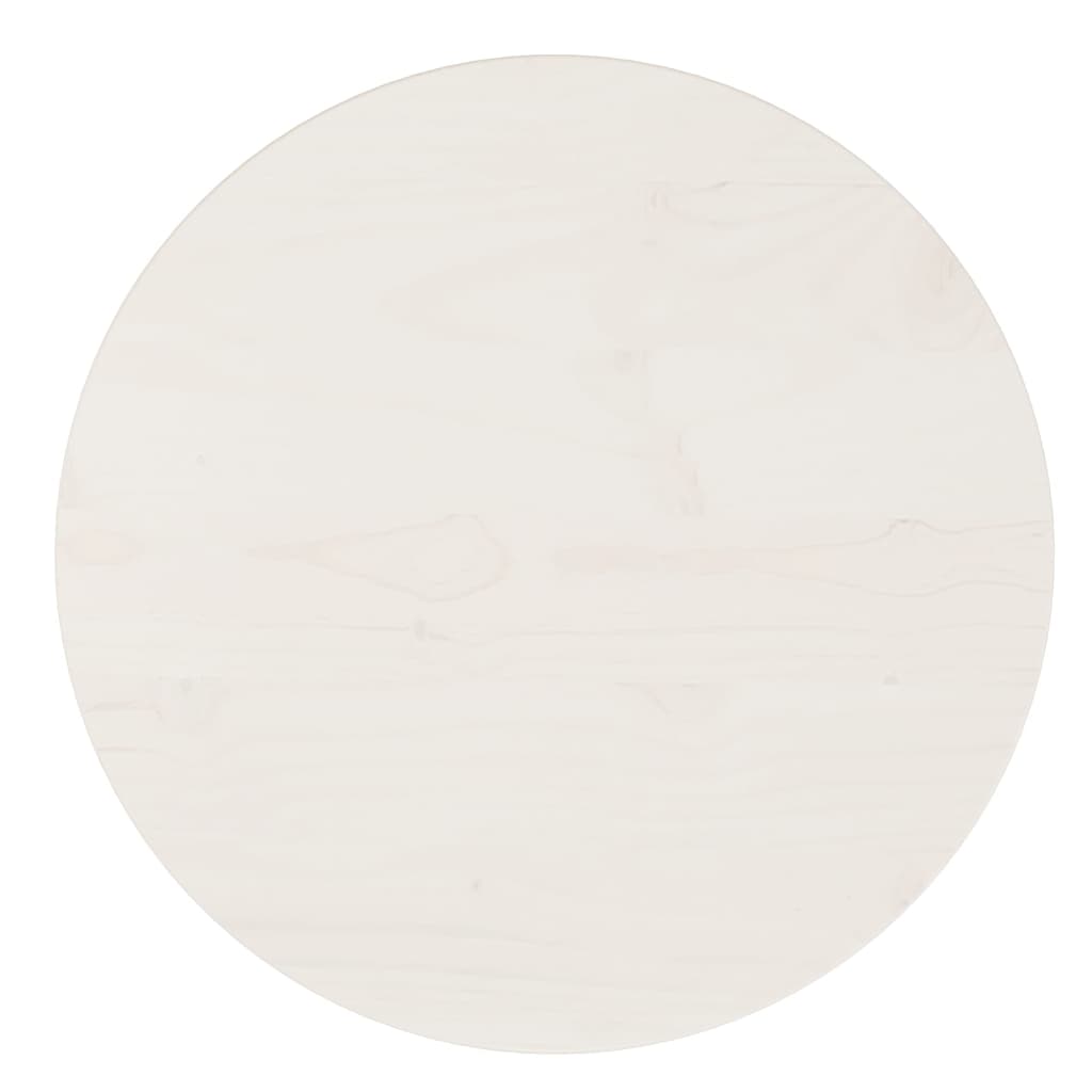 vidaXL Ploča za stol bijela Ø 40 x 2,5 cm od masivne borovine