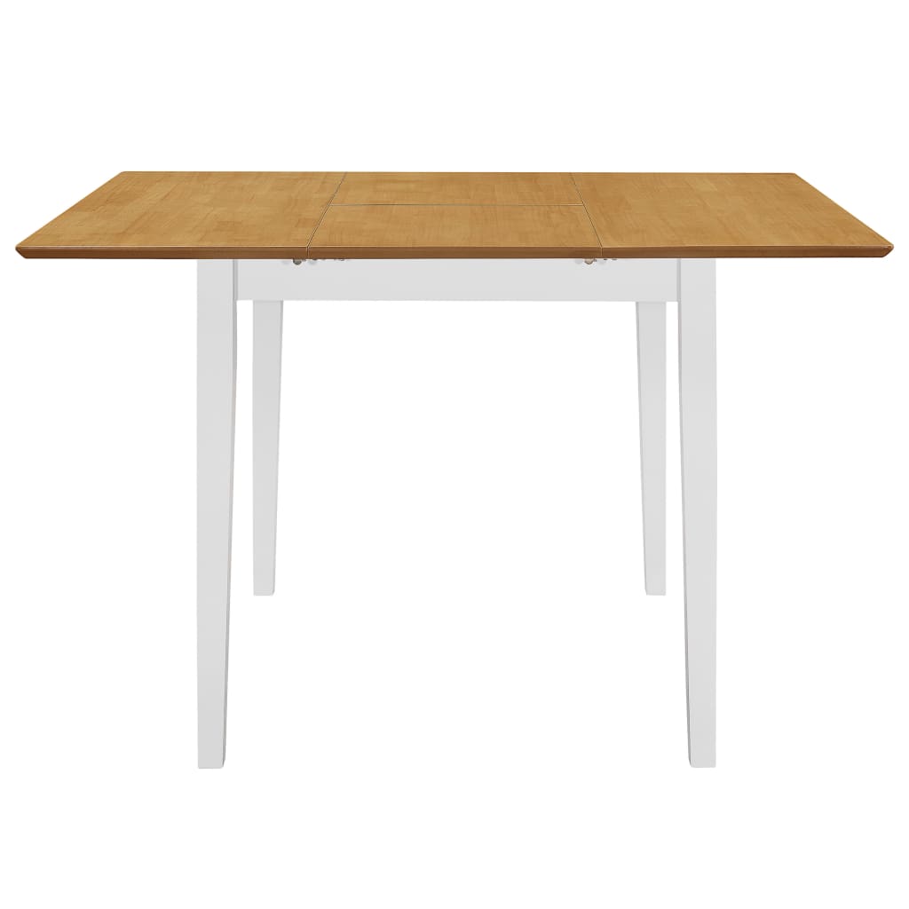 vidaXL Produživi blagovaonski stol bijeli (80 - 120) x 80 x 74 cm MDF