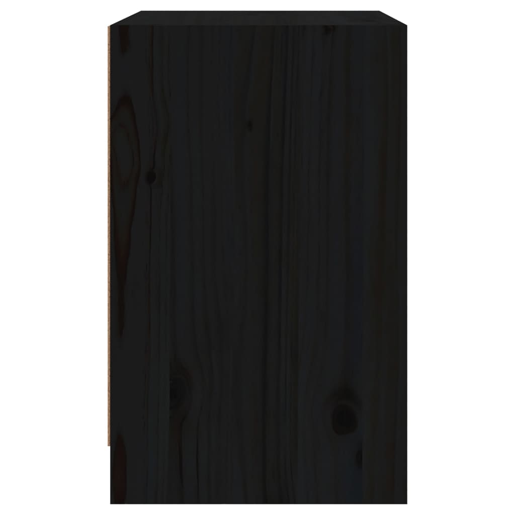 vidaXL Noćni ormarić crni 40 x 31 x 50 cm od masivne borovine