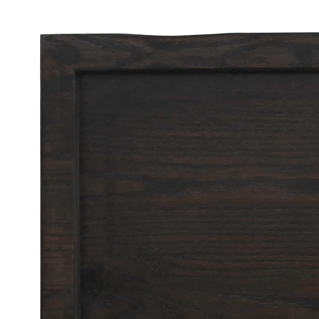 vidaXL Stolna ploča tamnosmeđa 120x50x(2-6) cm obrađena hrastovina