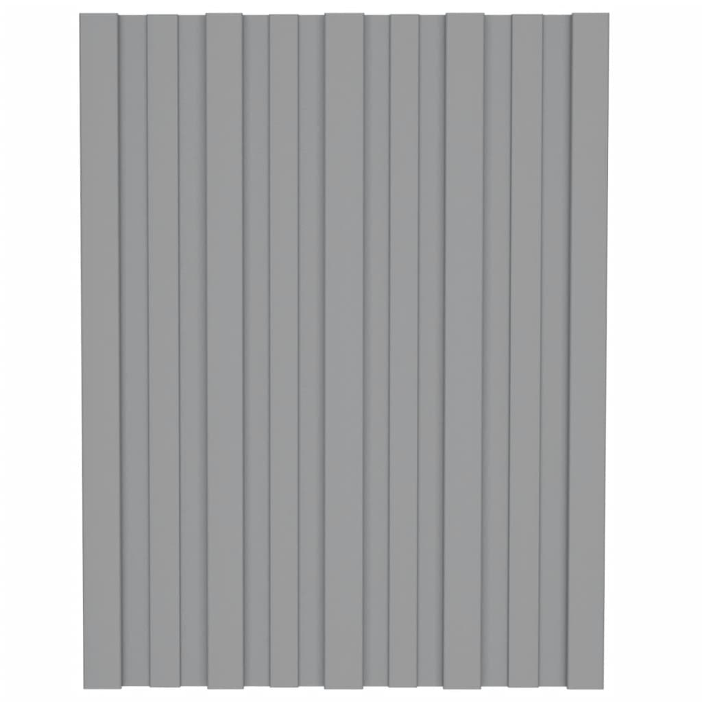 vidaXL Krovni paneli 36 kom od pocinčanog čelika sivi 60 x 45 cm