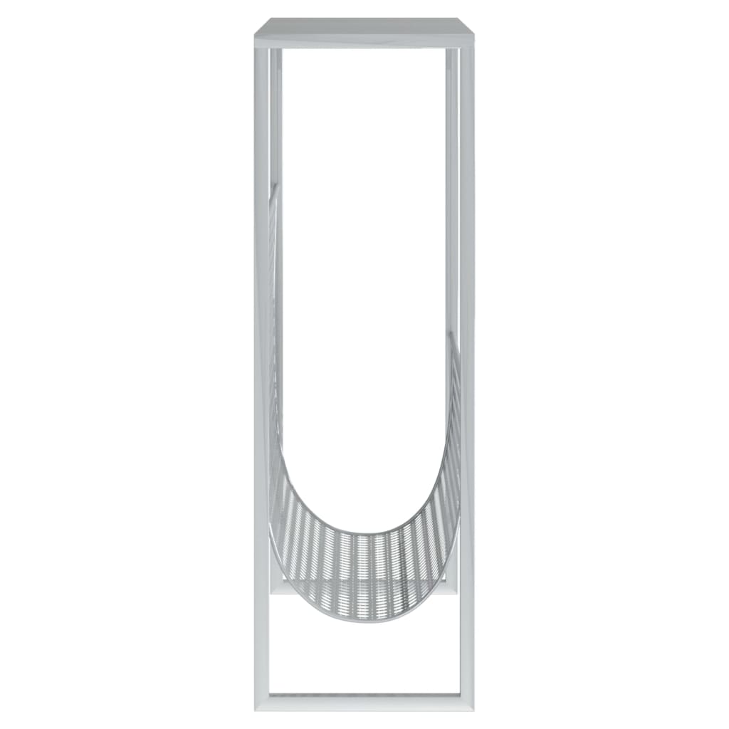 vidaXL Stalak za časopise srebrni 35 x 15 x 45 cm čelični