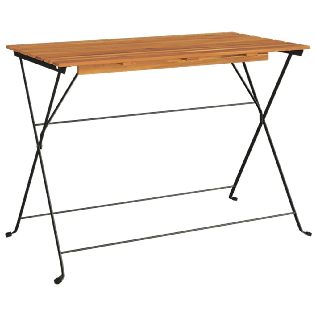 vidaXL Sklopivi bistro stol 100 x 54 x 71 cm od drva bagrema i čelika
