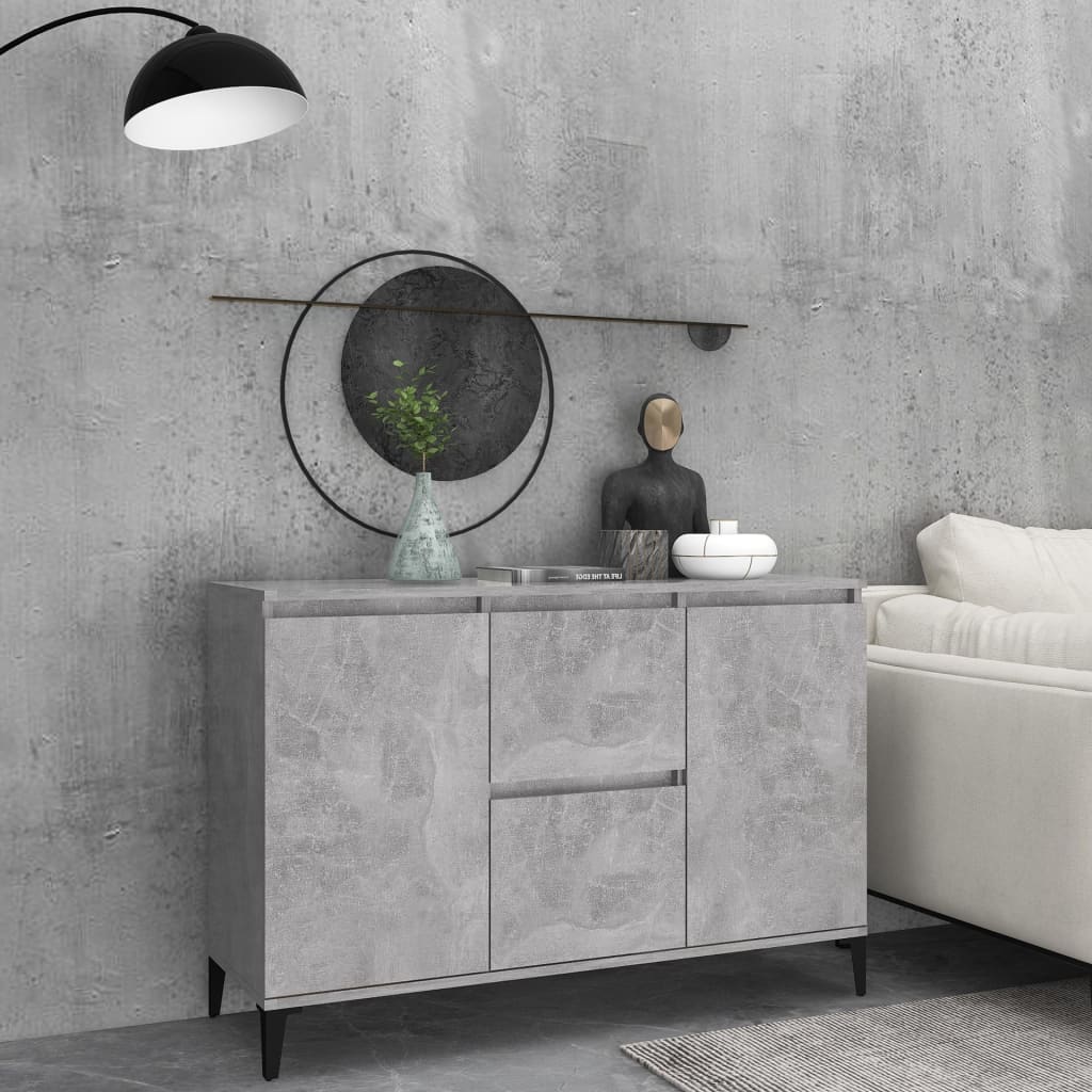 vidaXL Komoda siva boja betona 104 x 35 x 70 cm od konstruiranog drva