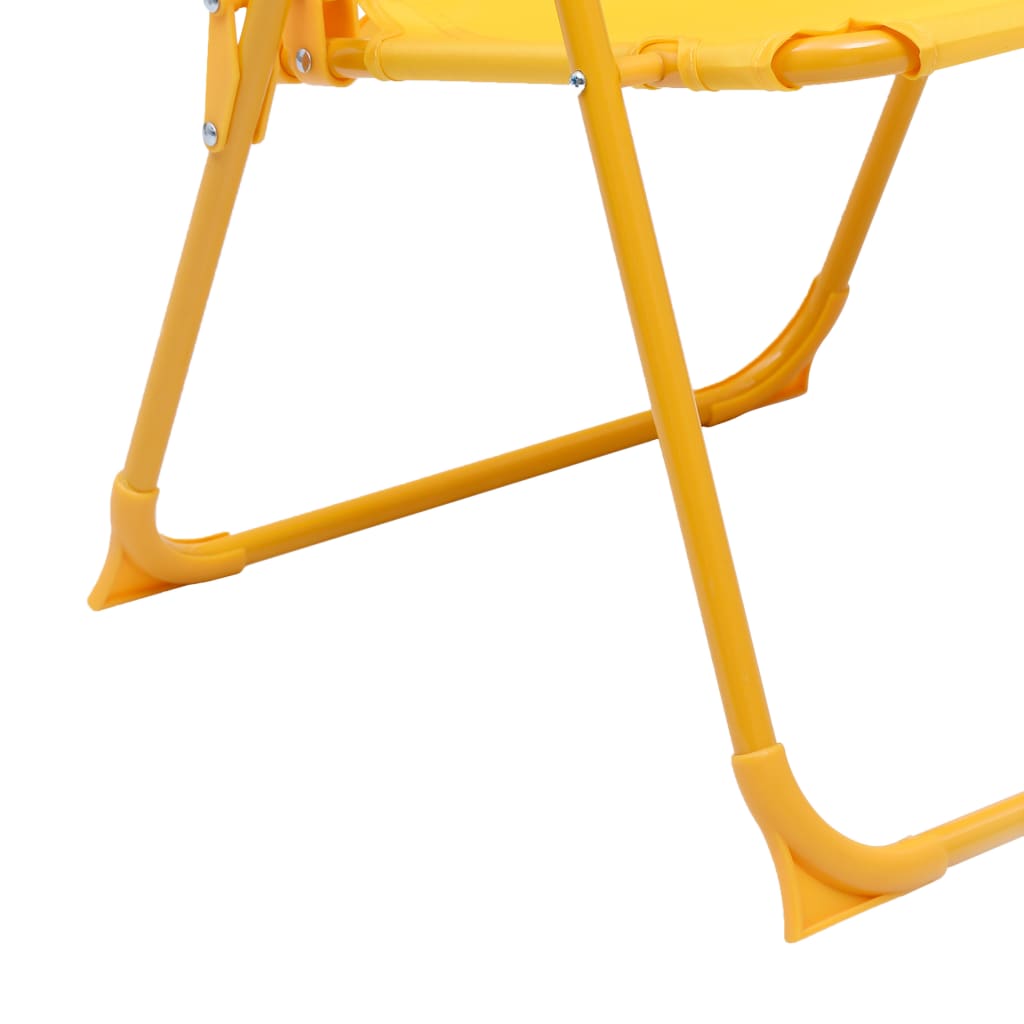 vidaXL 3-dijelni dječji vrtni bistro set sa suncobranom žuti