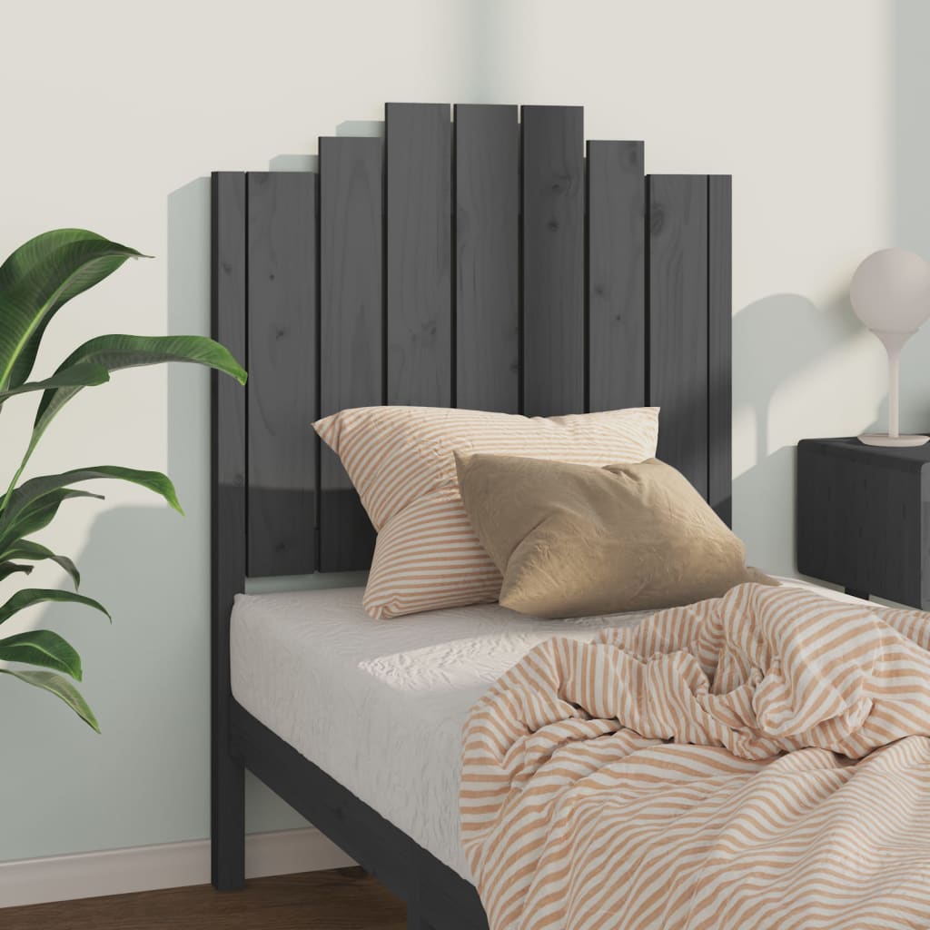 vidaXL Uzglavlje za krevet sivo 81 x 4 x 110 cm od masivne borovine