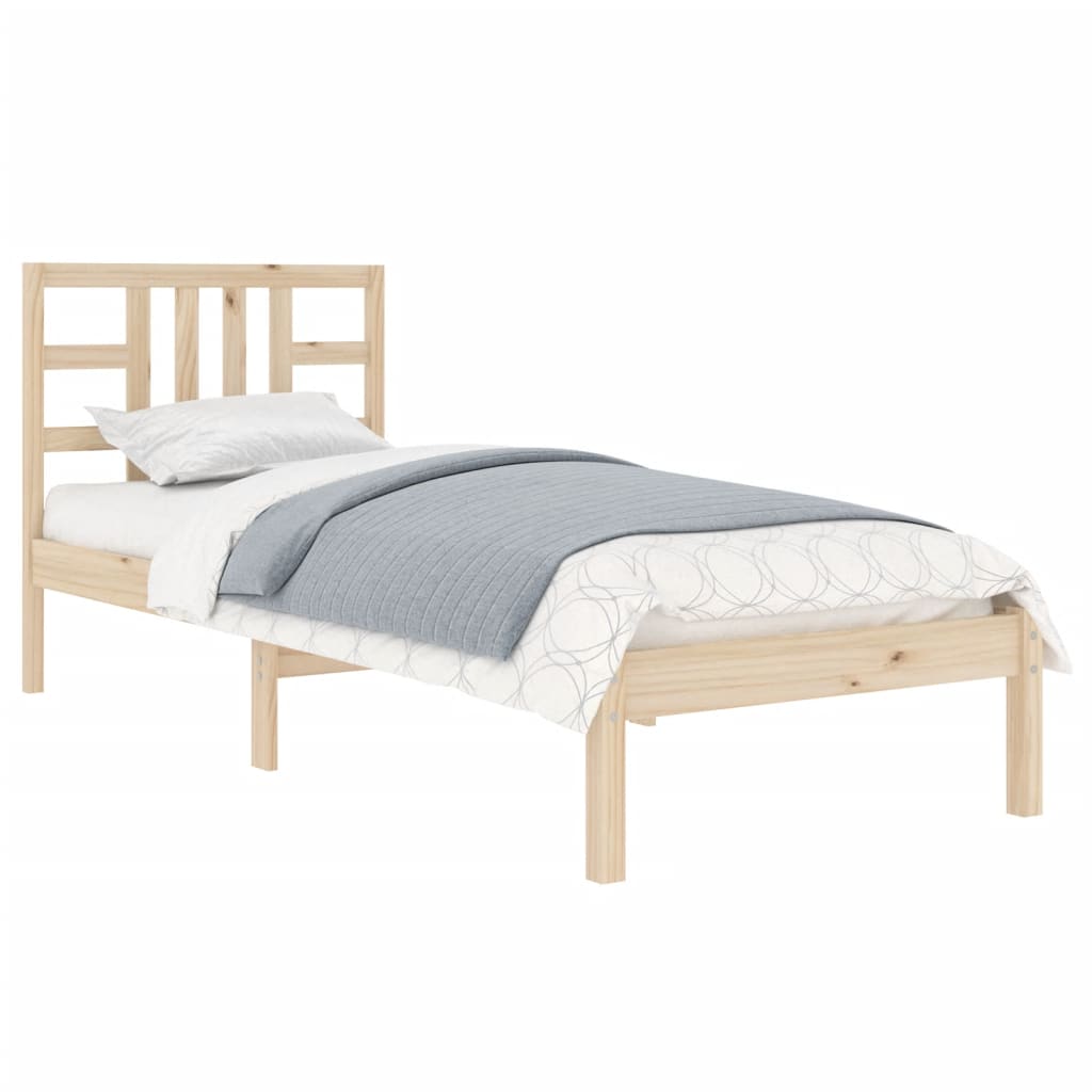 vidaXL Okvir za krevet od masivnog drva 90 x 200 cm