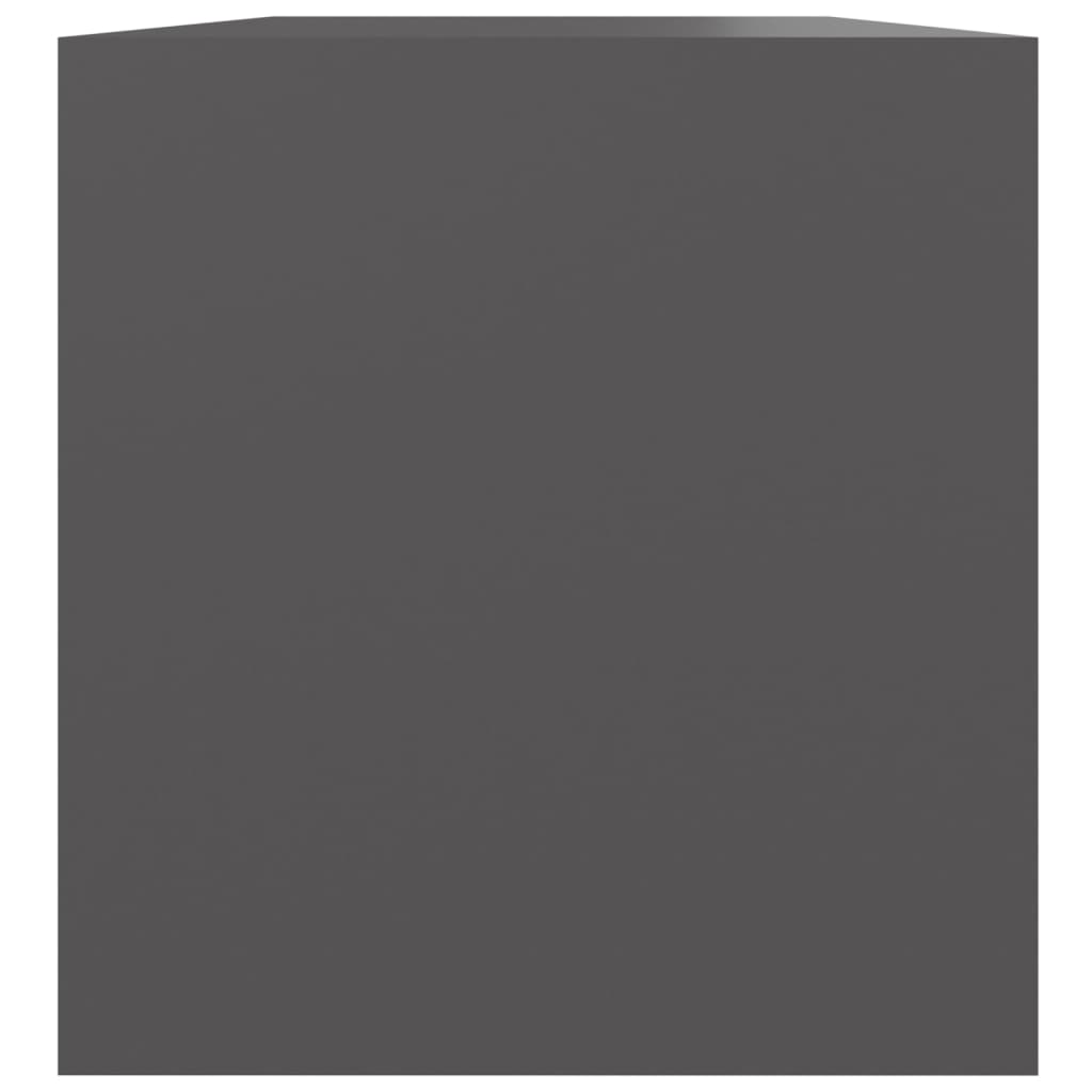 vidaXL Kutija za pohranu vinilnih ploča siva 71 x 34 x 36 cm drvena
