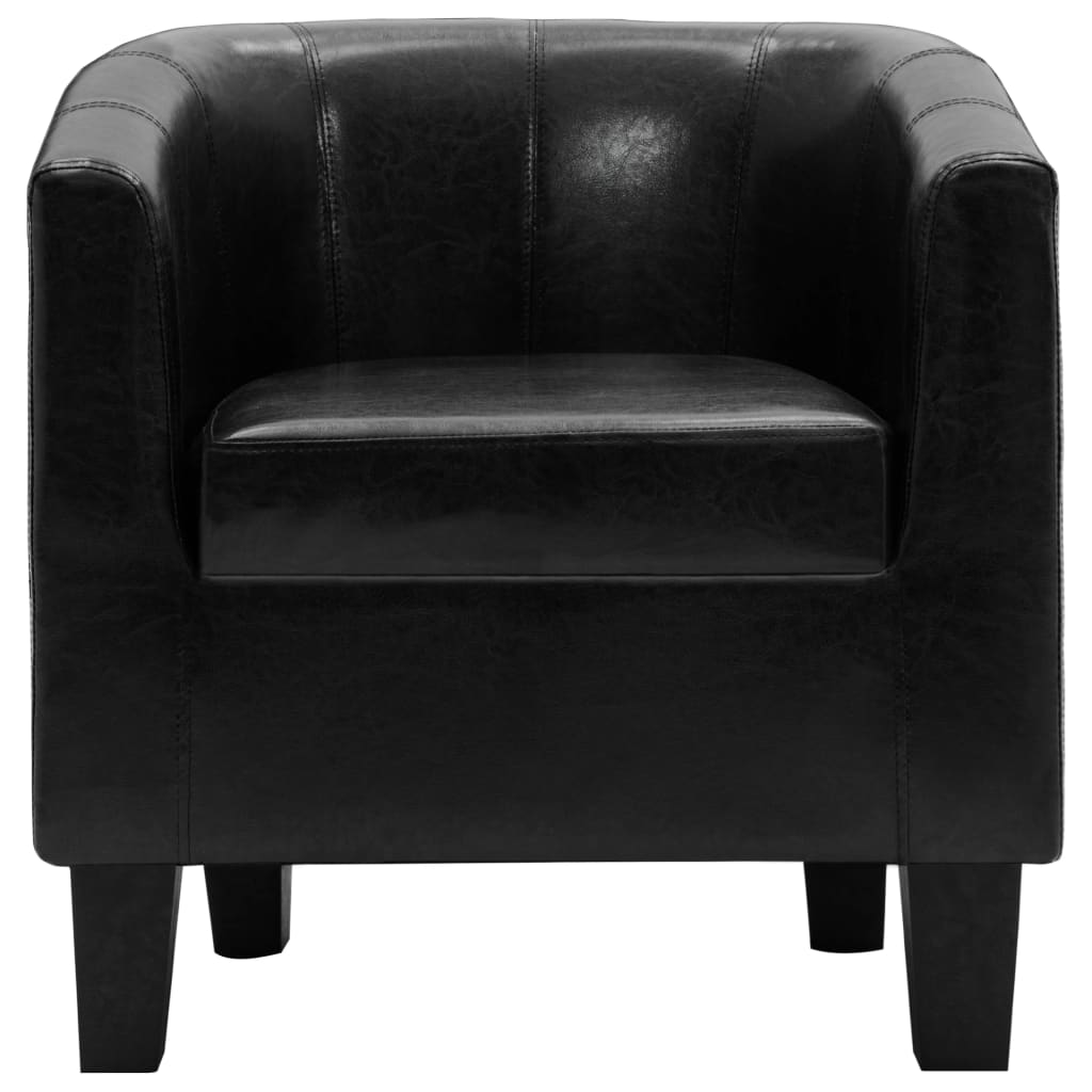 vidaXL Fotelja od umjetne kože crna