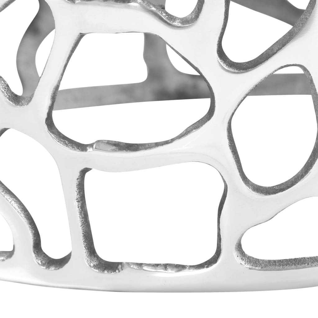 vidaXL Stolić za kavu od lijevanog aluminija 70 x 30 cm srebrni