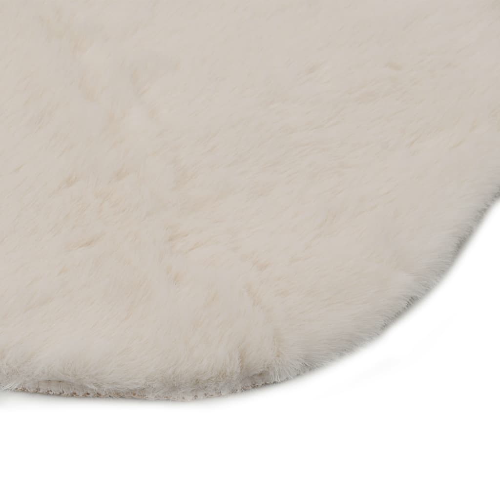 vidaXL Tepih od umjetnog zečjeg krzna 65 x 95 cm krem