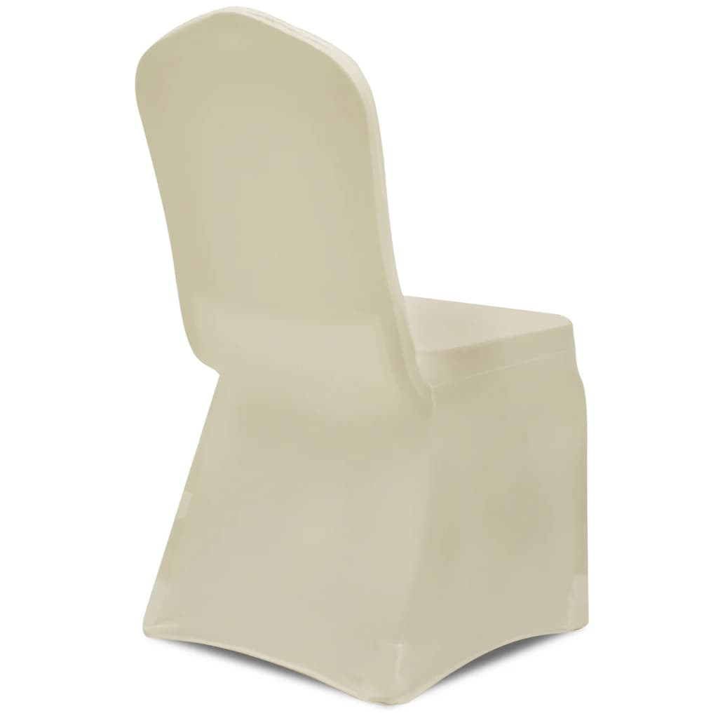 vidaXL Navlake za stolice rastezljive krem 18 kom