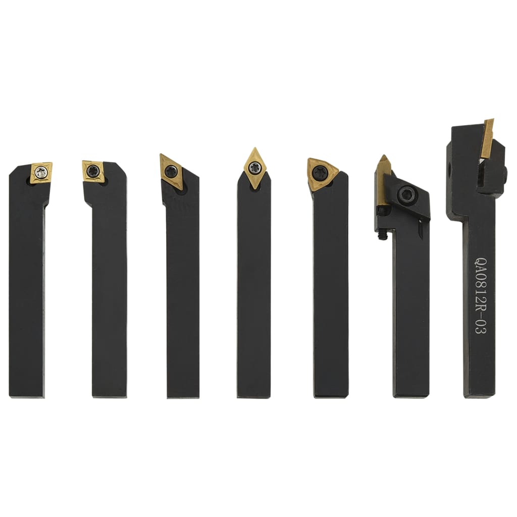 vidaXL 12-dijelni set izmjenjivih alata za tokarenje 8 x 8 mm 70 mm