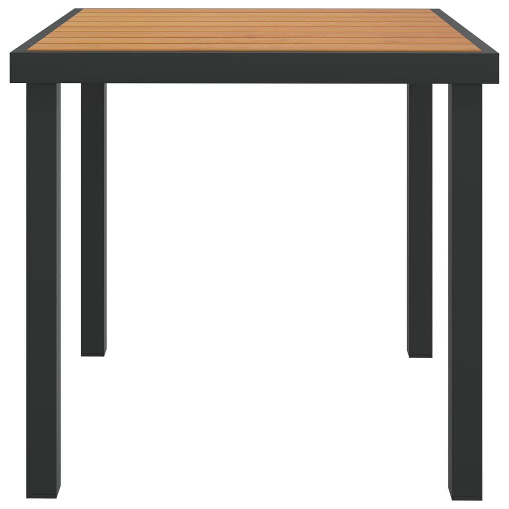 vidaXL Vrtni stol smeđi 78,5 x 78,5 x 74 cm aluminij i WPC