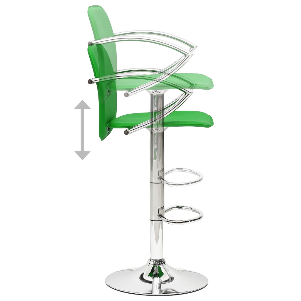 vidaXL Barski stolci 2 kom od umjetne kože zeleni