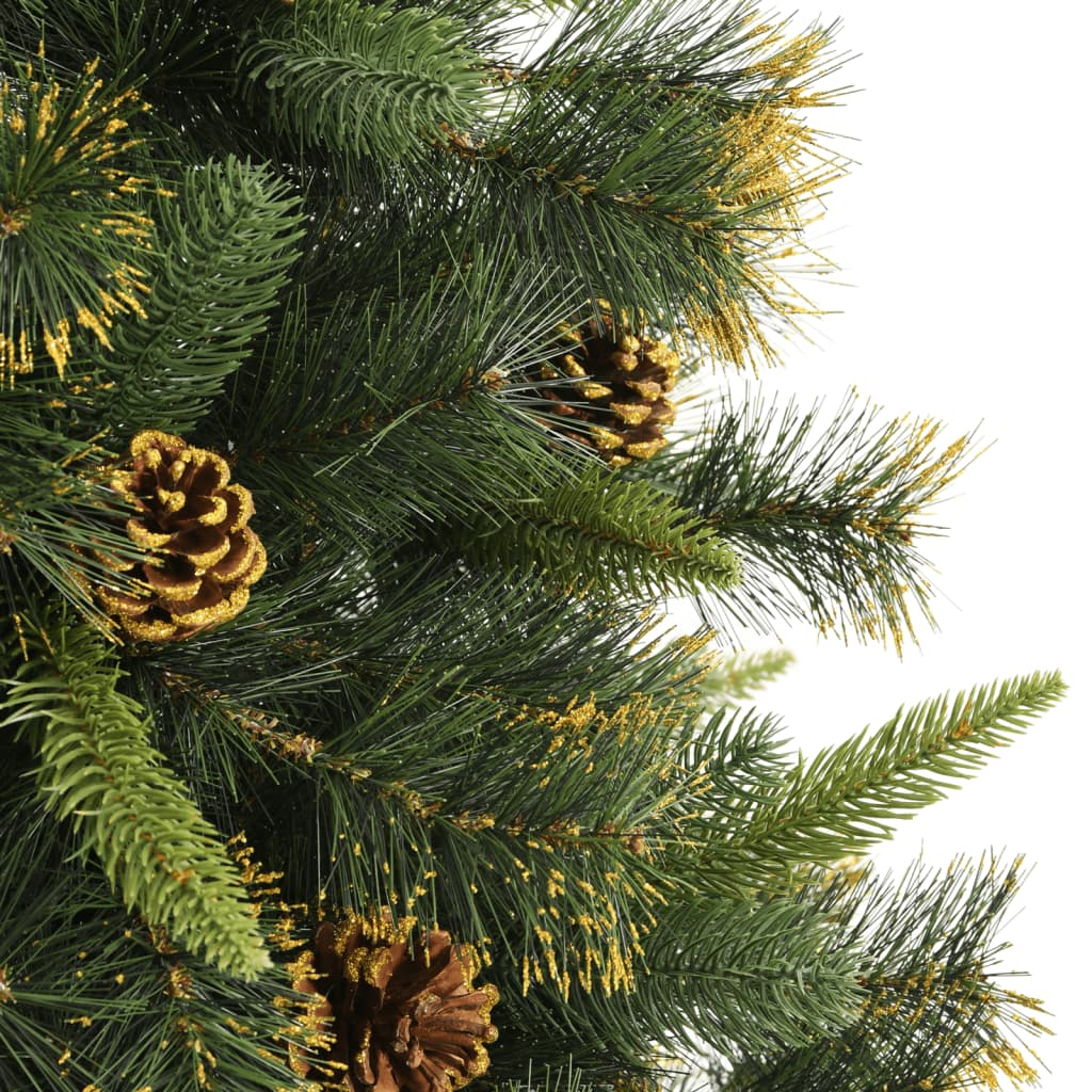 vidaXL Umjetno božićno drvce sa šarkama i šiškama 210 cm