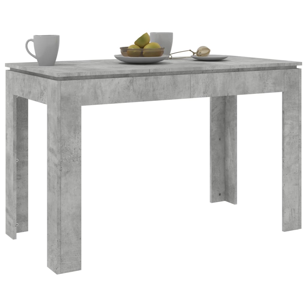 vidaXL Blagovaonski stol siva boja betona 120 x 60 x 76 cm od iverice