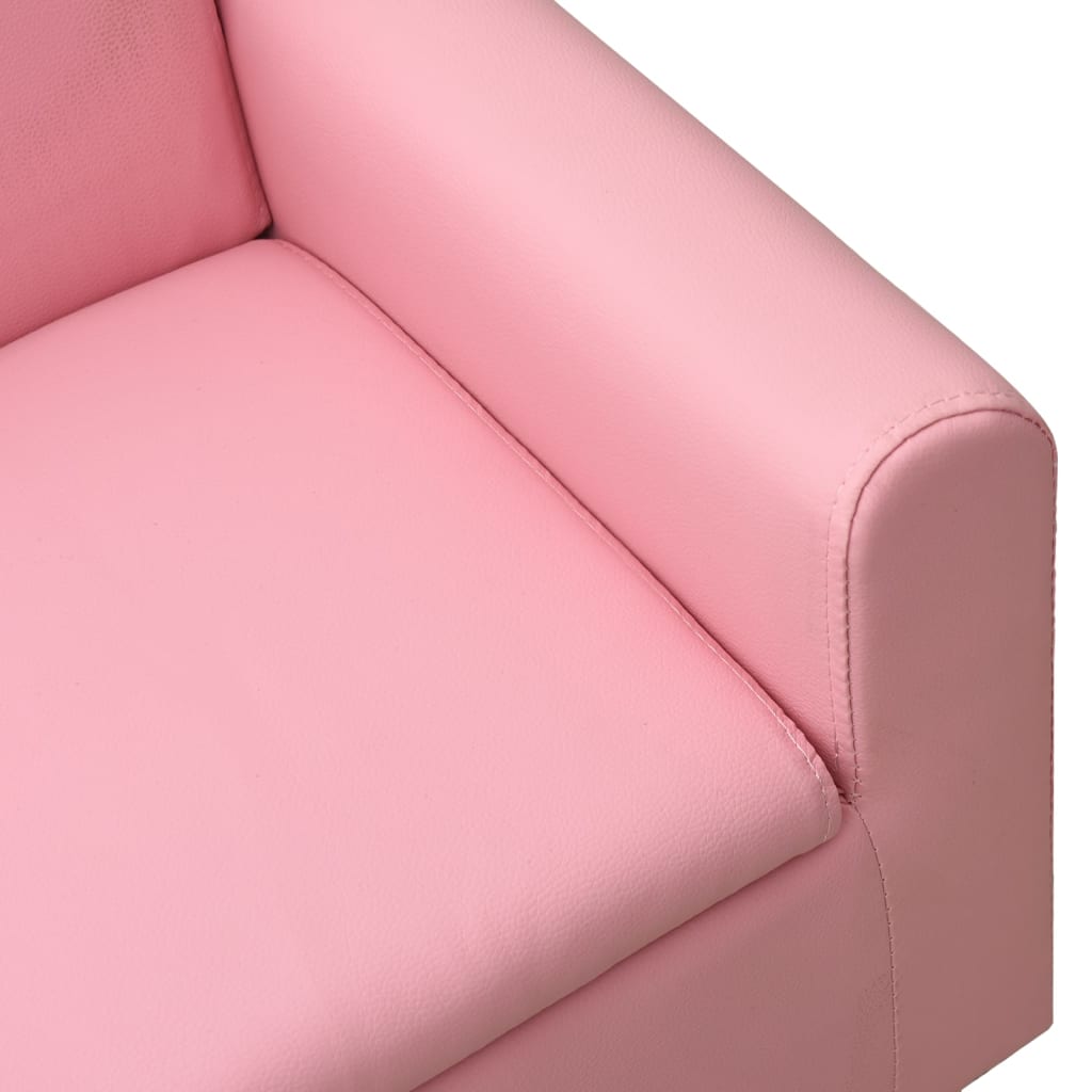 vidaXL Dječja sofa od umjetne kože ružičasta