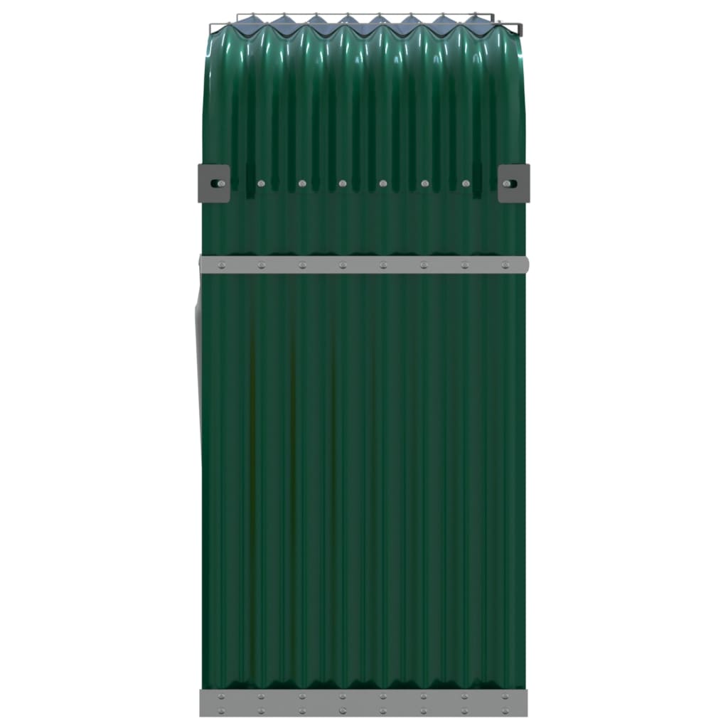 vidaXL Držač za cjepanice zeleni 120 x 45 x 100 cm pocinčani čelik