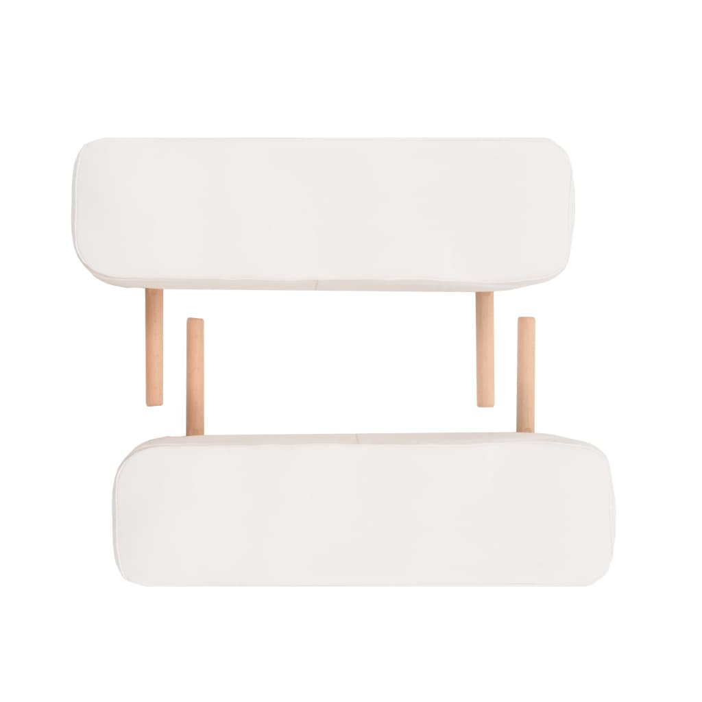 vidaXL Sklopivi stol za masažu s 3 zone debljina 10 cm bijeli