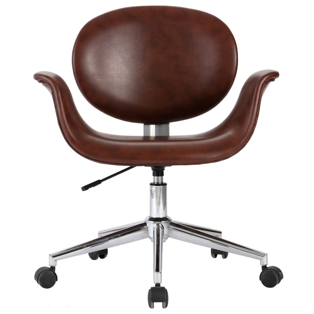 vidaXL Okretna blagovaonska stolica od umjetne kože smeđa