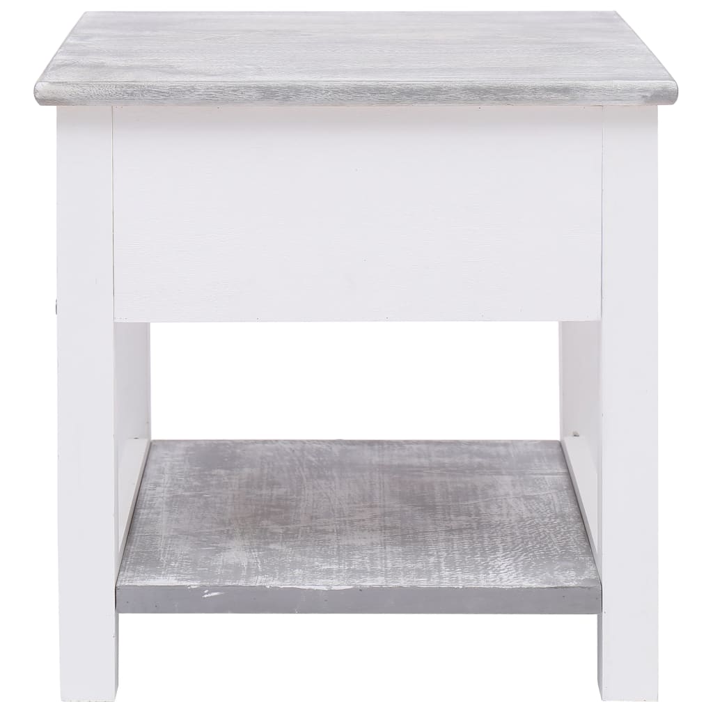 vidaXL Bočni stolić sivi 40 x 40 x 40 cm od drva paulovnije