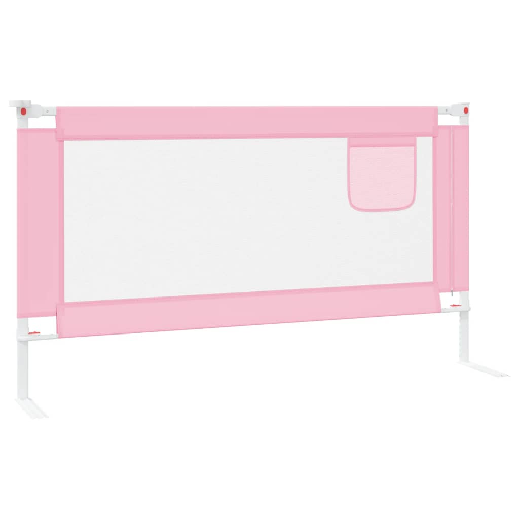 vidaXL Sigurnosna ograda za dječji krevet ružičasta 150x25 cm tkanina