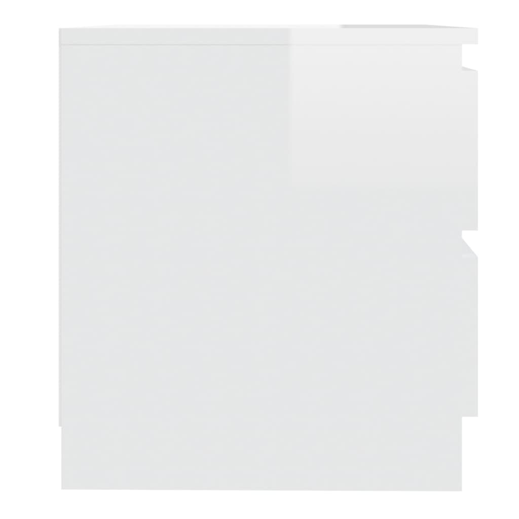 vidaXL Noćni ormarić visoki sjaj bijeli 50 x 39 x 43,5 cm od iverice