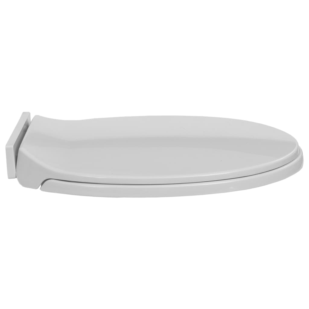 vidaXL Toaletna daska s mekim zatvaranjem svjetlosiva ovalna