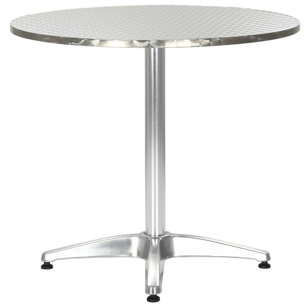 vidaXL Vrtni stol srebrni 80 x 70 cm aluminijski