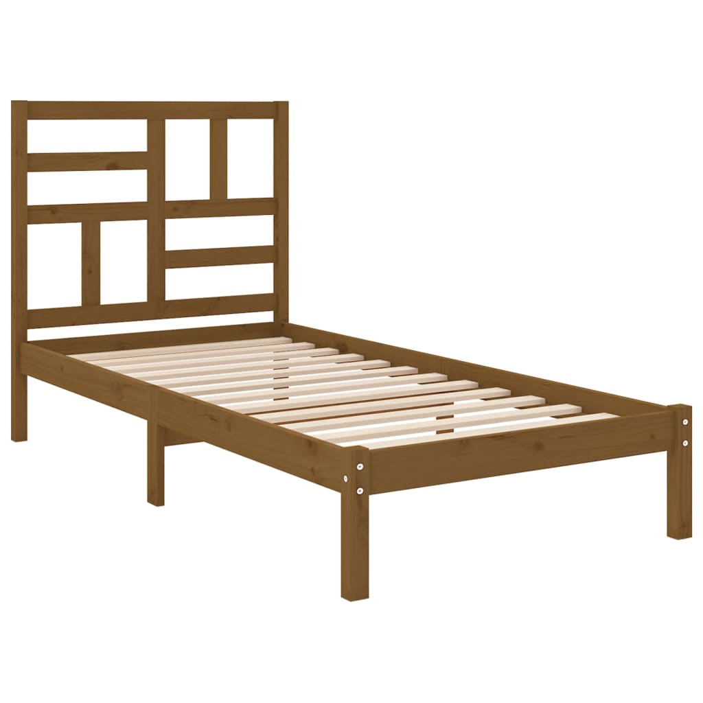 vidaXL Okvir za krevet od masivnog drva smeđa boja meda 100 x 200 cm