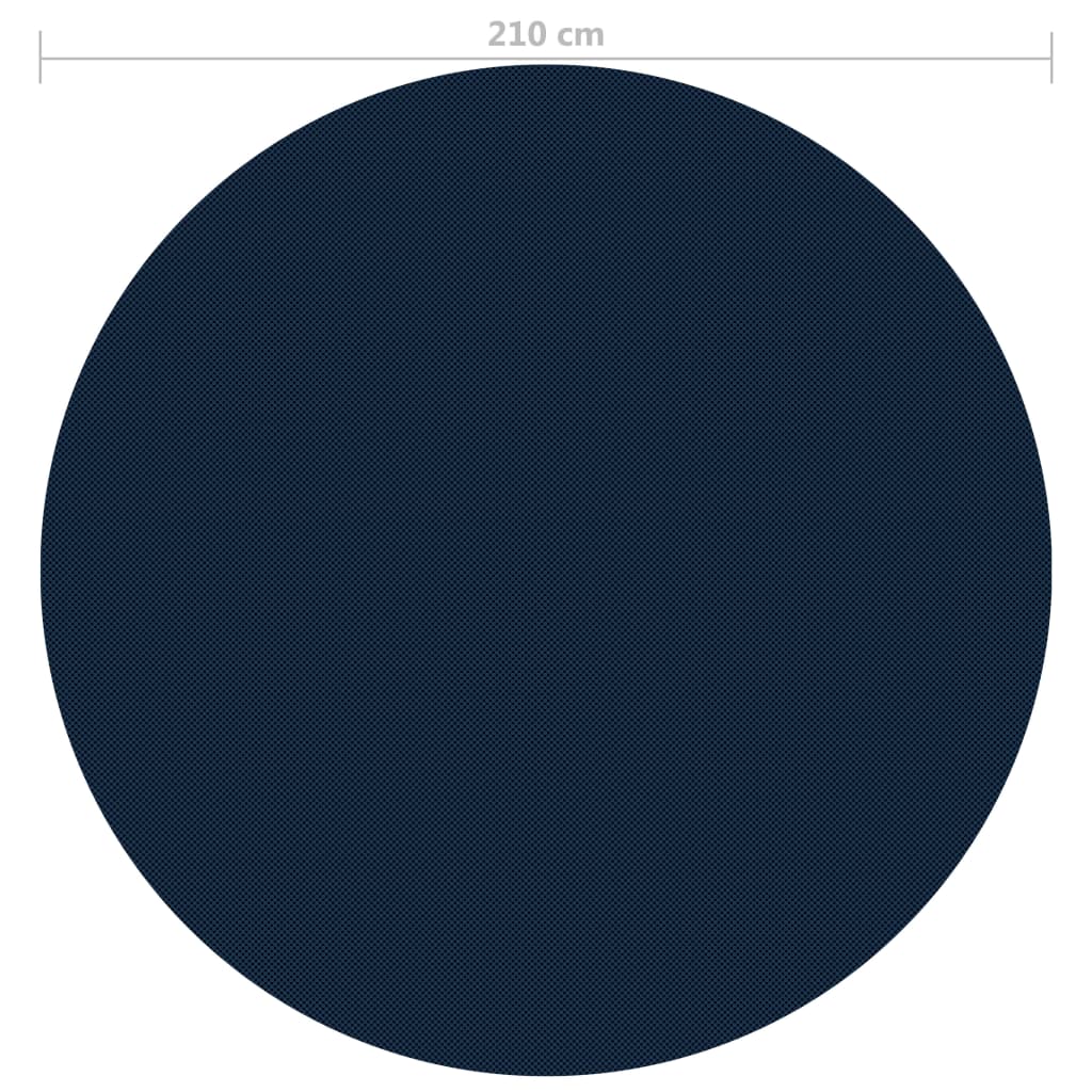 vidaXL Plutajući PE solarni pokrov za bazen 210 cm crno-plavi
