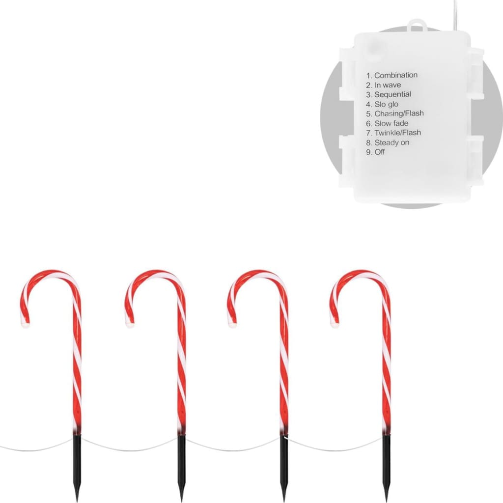 Ambiance 8-dijelni set božićnih svjetiljki u obliku slatkih štapića