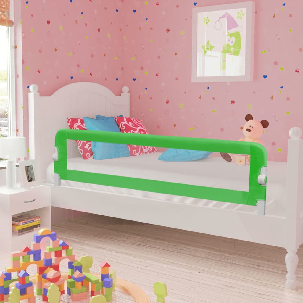 Sigurnosna ograda za dječji krevetić 150 x 42 cm zelena