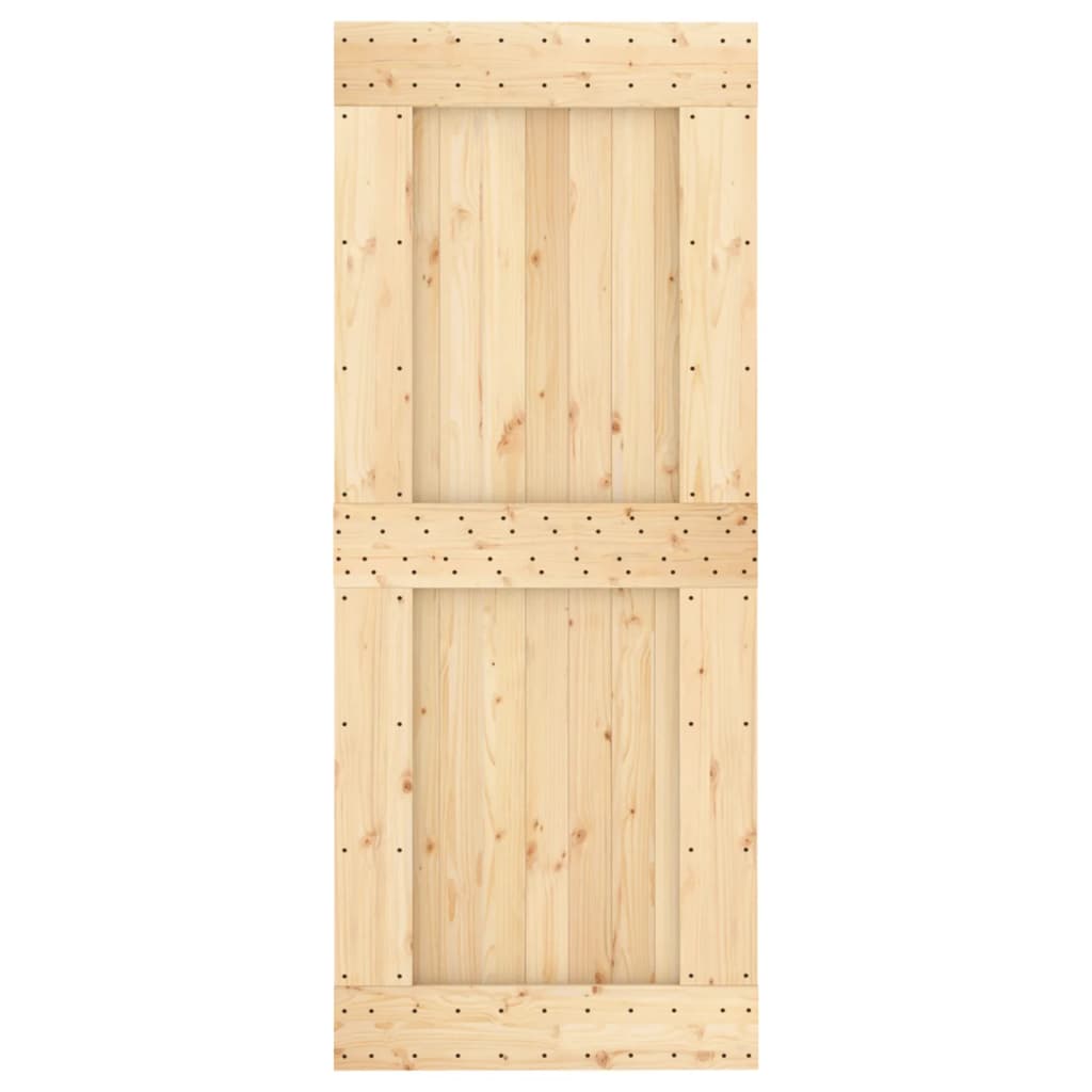 vidaXL Klizna vrata s priborom za montažu 85 x 210 cm masivna borovina