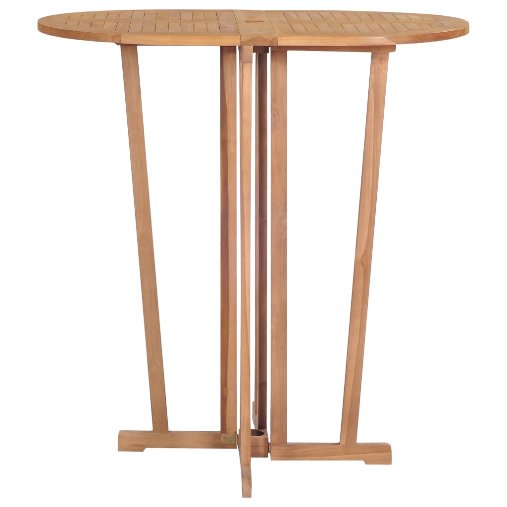 vidaXL Sklopivi barski stol od masivne tikovine 100 x 65 x 105 cm
