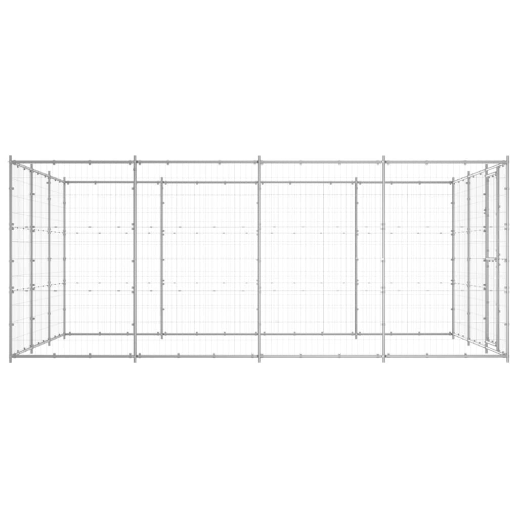 vidaXL Vanjski kavez za pse od pocinčanog čelika 14,52 m²
