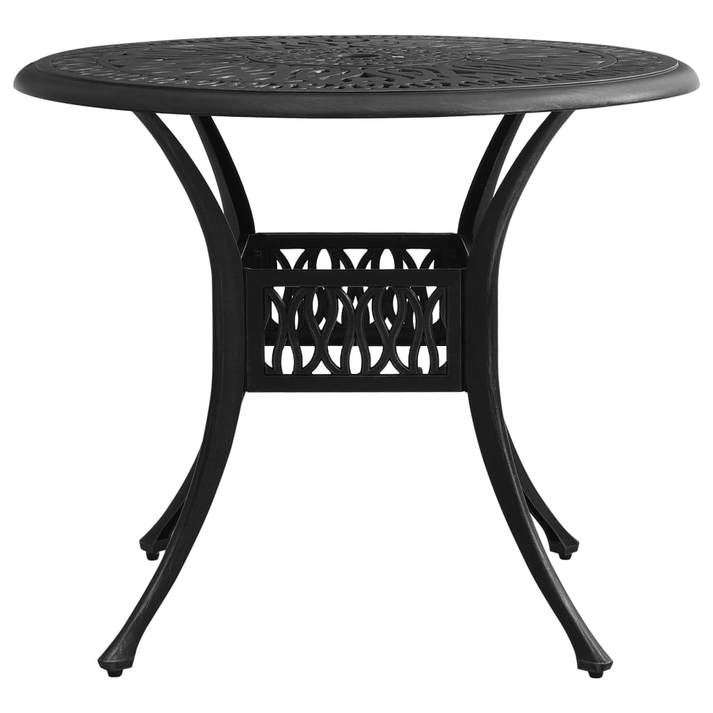 vidaXL Vrtni stol crni 90 x 90 x 74 cm od lijevanog aluminija