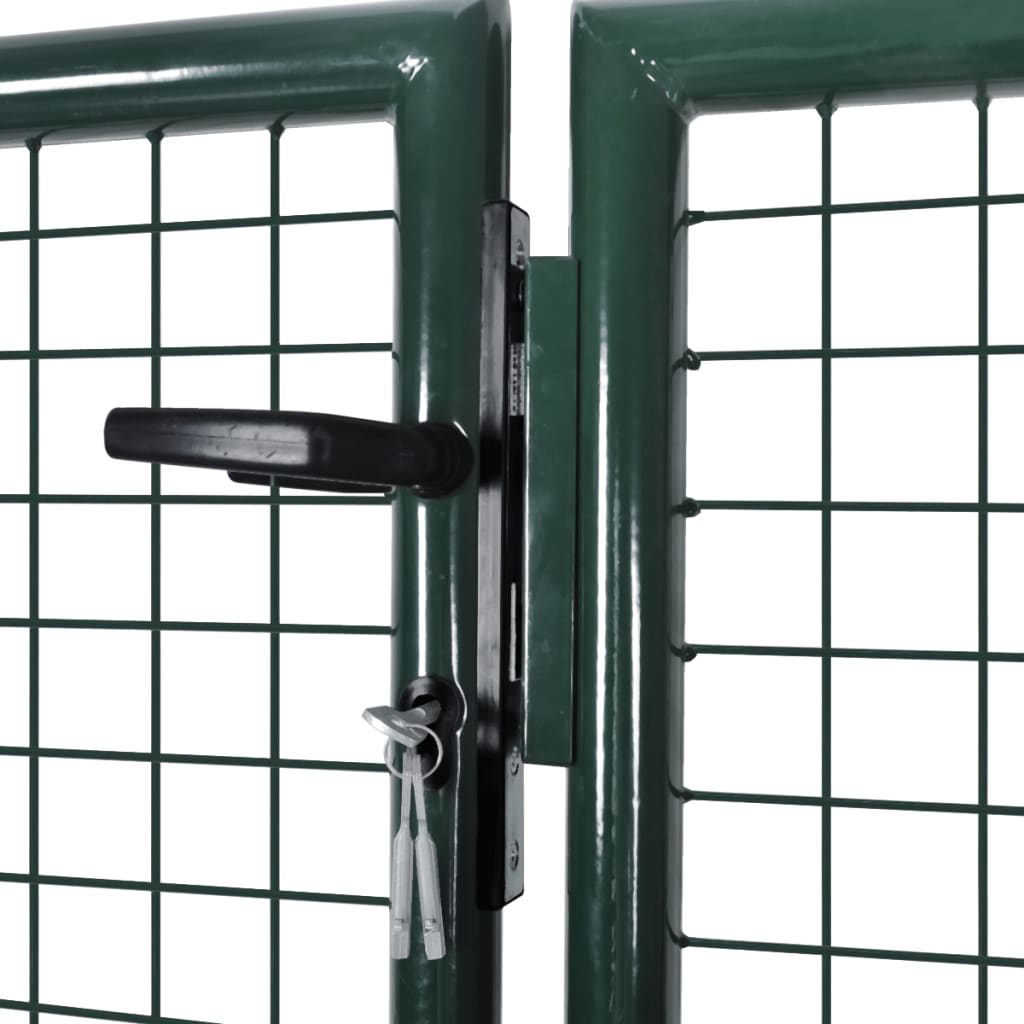vidaXL Vrata za ogradu čelična 306 x 175 cm zelena