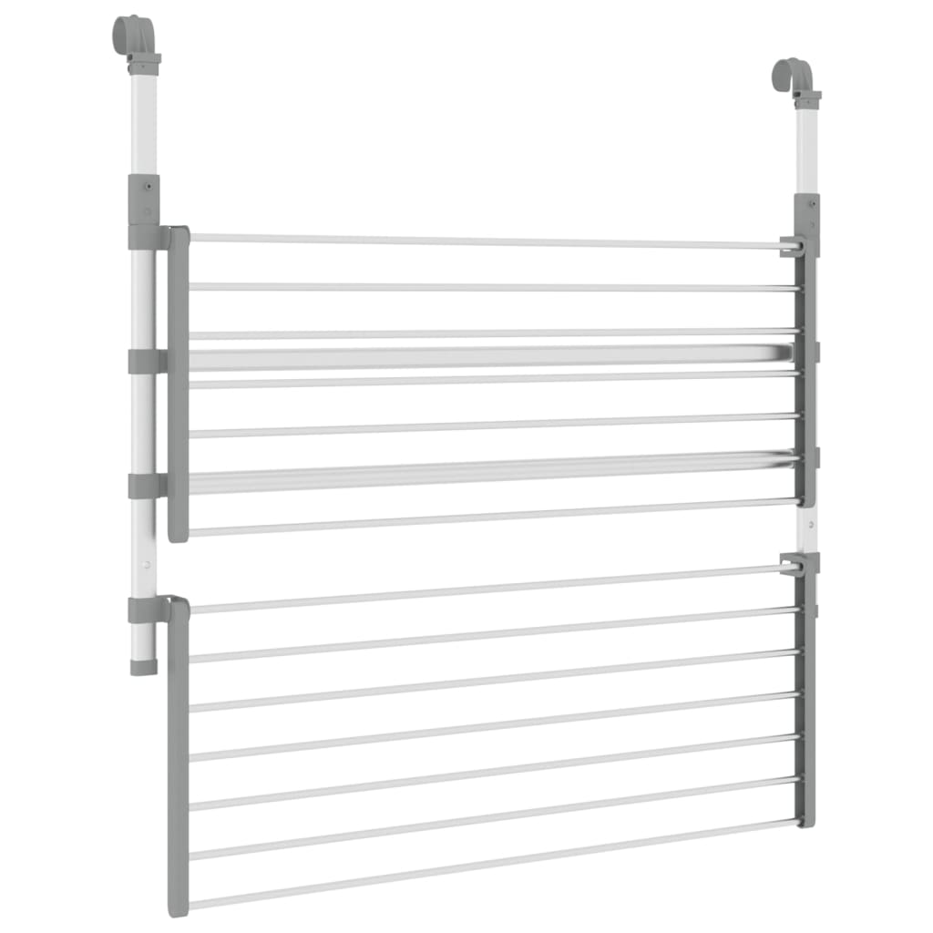 vidaXL Stalak za sušenje za balkon 89 x 25 x (60 - 95) cm aluminijski