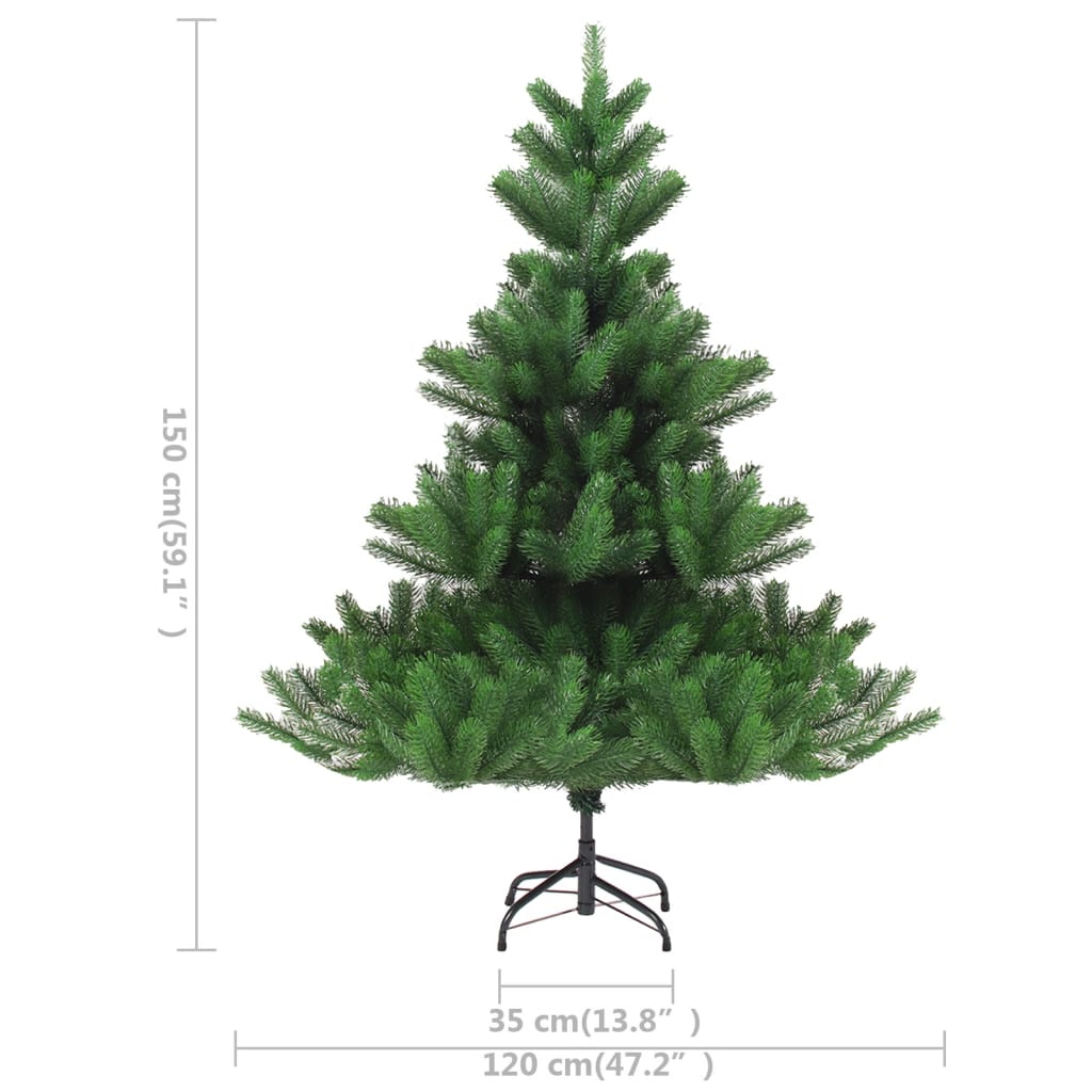 vidaXL Umjetno osvijetljeno božićno drvce kavkaška jela zelena 150 cm