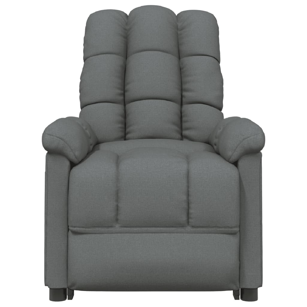 vidaXL Masažna fotelja od tkanine tamnosiva