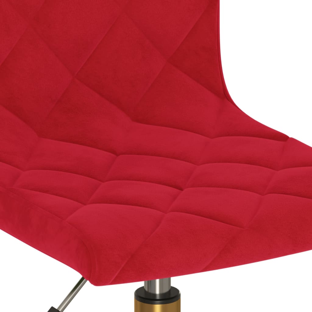 vidaXL Okretne blagovaonske stolice 2 kom crvena boja vina baršunaste